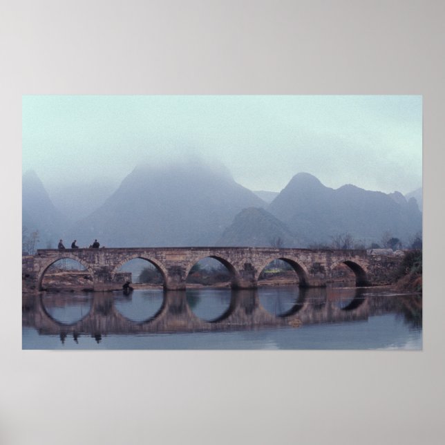 Asien, China, Guizhou, Anshuichang. Ancient Poster (Framsidan)