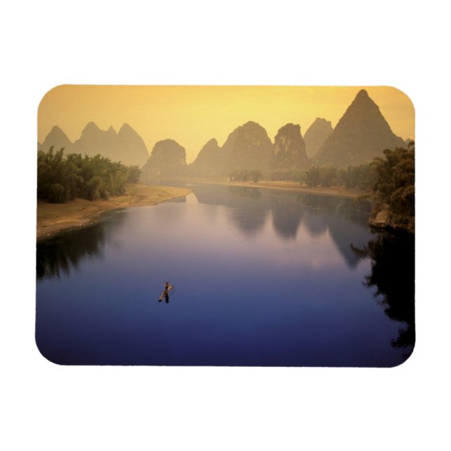 Asien, China, provinsen Guangxi, Yangshuo. Lone Magnet (Horisontell)