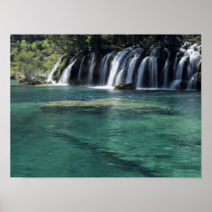 Asien, China, Sichuanprovinsen, Jiuzhaigou Poster