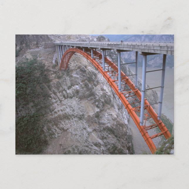 Asien, China, Yangtze River. Zigui till Manar Tian Vykort (Framsida)