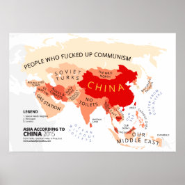 Asien Enligt China Poster
