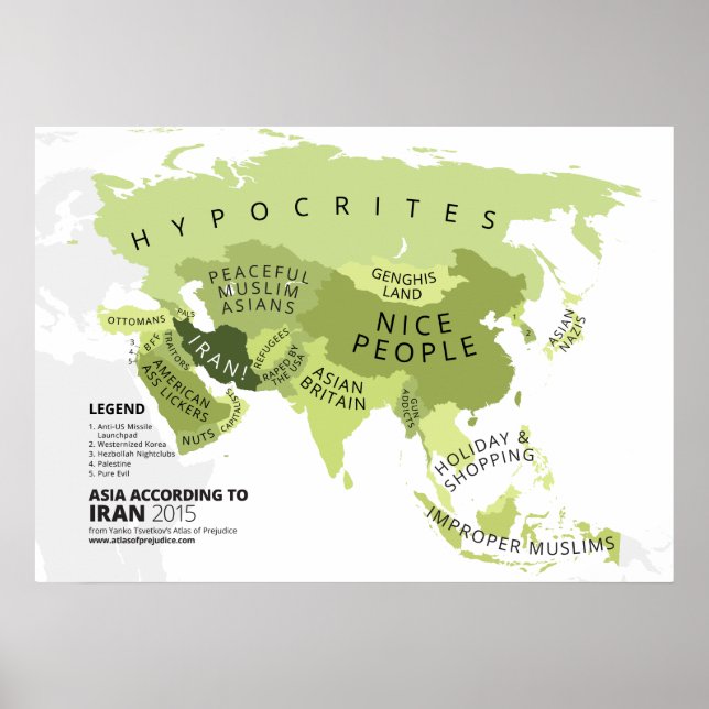 Asien enligt Iran Poster (Framsidan)