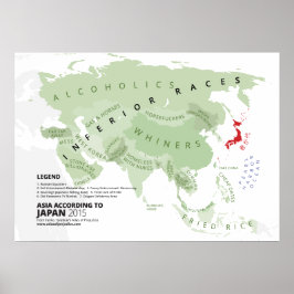 Asien enligt Japan Poster