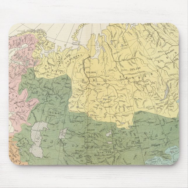 Asien, Europas flodsystem Musmatta (Framsidan)