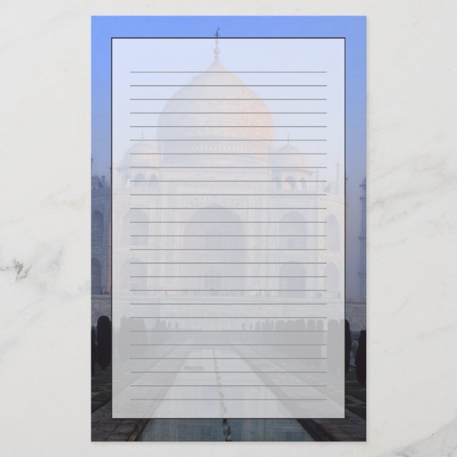Asien; Indien; Agra. Taj Mahal. Brevpapper (Framsida)