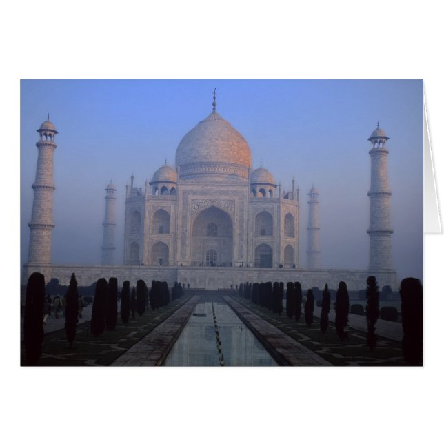 Asien; Indien; Agra. Taj Mahal. Hälsningskort (Framsidan Horizontal)