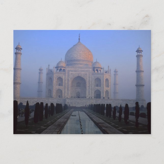 Asien; Indien; Agra. Taj Mahal. Vykort (Framsida)