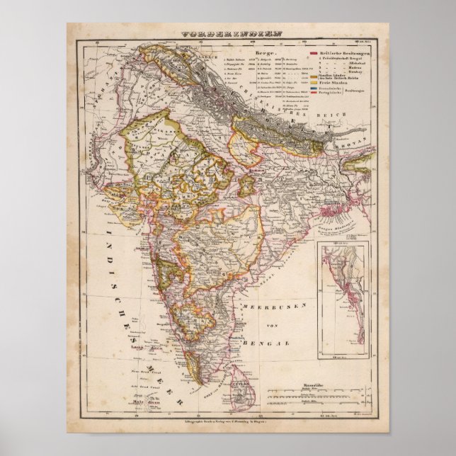 Asien, Indien, Bangladesh Poster (Framsidan)