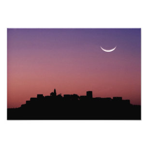 Asien, Indien, Rajasthan, Jaipur. En halvmåne Fototryck
