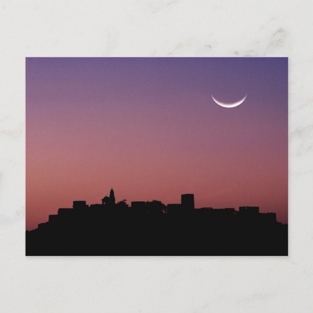 Asien, Indien, Rajasthan, Jaipur. En halvmåne Vykort (Framsida)