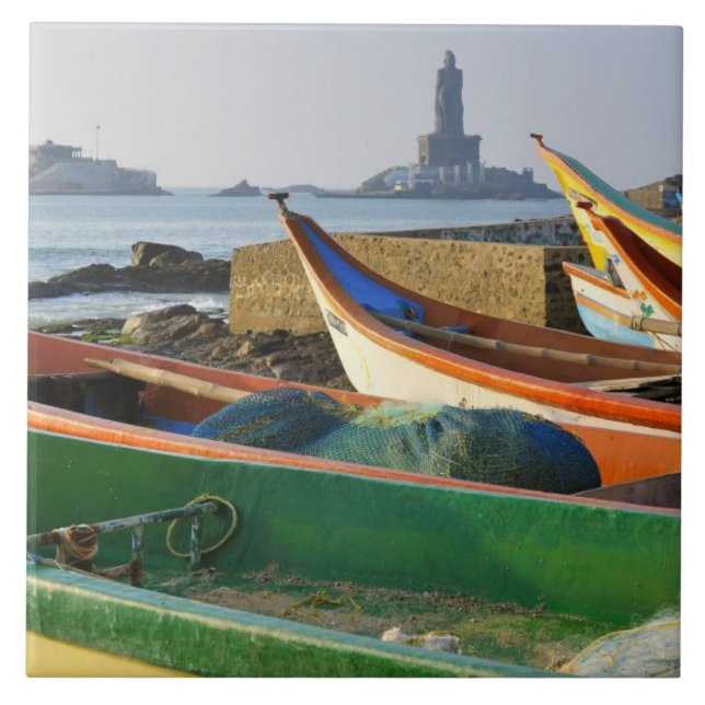 Asien, Indien, Tamil Nadu, Kanniyakumari 2 Kakelplatta (Framsidan)