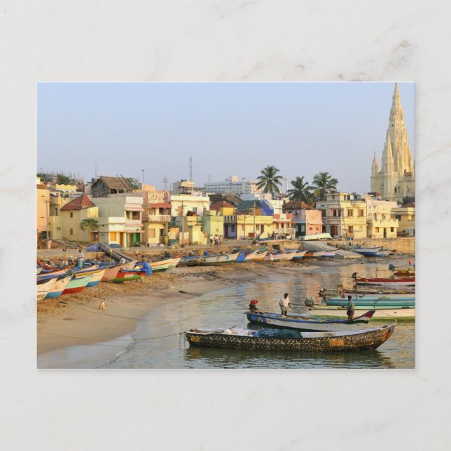 Asien, Indien, Tamil Nadu, Kanniyakumari Vykort (Framsida)