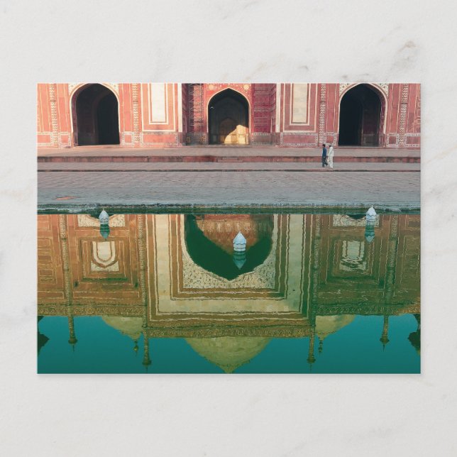 Asien, Indien, Uttar Pradesh, Agra. På 2 Vykort (Framsida)