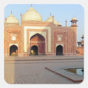 Asien, Indien, Uttar Pradesh, Agra. På Fyrkantigt Klistermärke