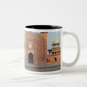 Asien, Indien, Uttar Pradesh, Agra. På Två-Tonad Mugg