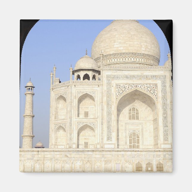 Asien, Indien, Uttar Pradesh, Agra. Taj 2 Magnet (Framsidan)