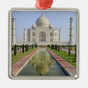 Asien, Indien, Uttar Pradesh, Agra. Taj 5 Julgransprydnad Metall