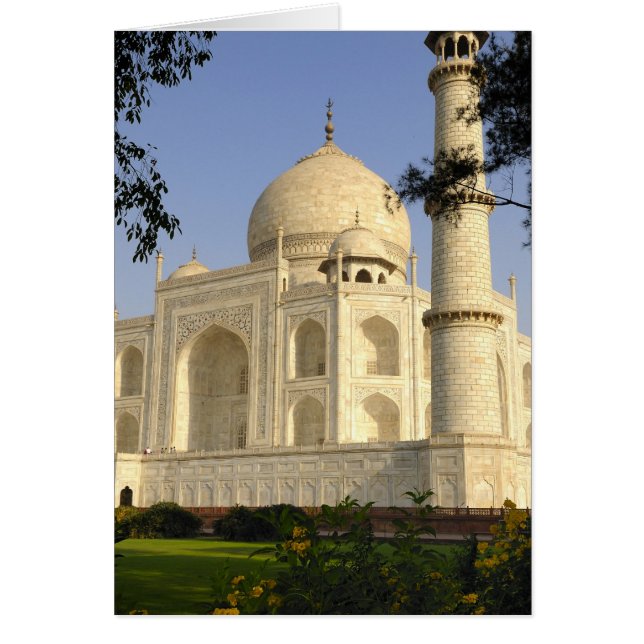 Asien, Indien, Uttar Pradesh, Agra. Taj Hälsningskort (Framsidan)