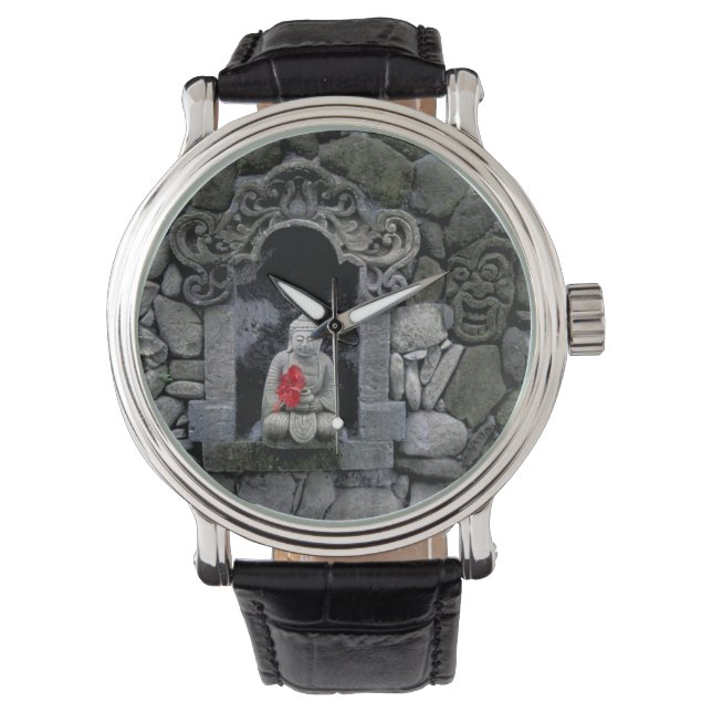 Asien, Indonesien, Bali. En buddhas helgedom Armbandsur (Framsida)