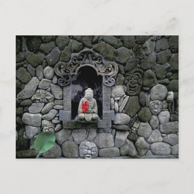 Asien, Indonesien, Bali. En buddhas helgedom Vykort (Framsida)