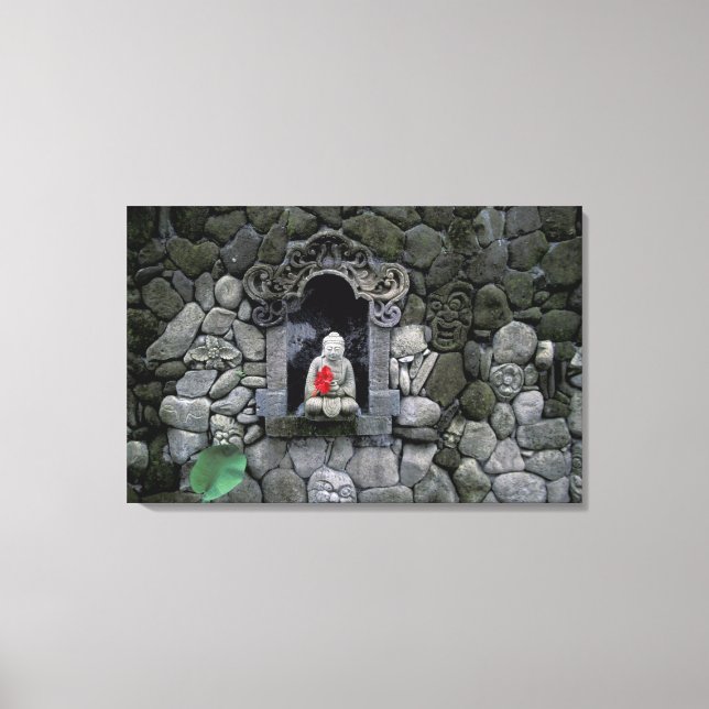 Asien, Indonesien, Bali. En shrine av Buddha Canvastryck (Framsida)