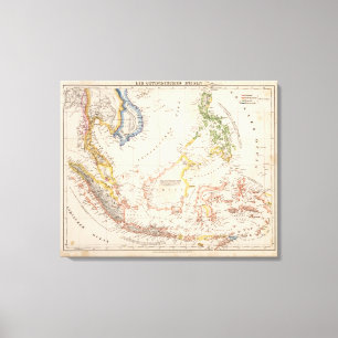 Asien Indonesien, Philippines, östliga Indies Canvastryck