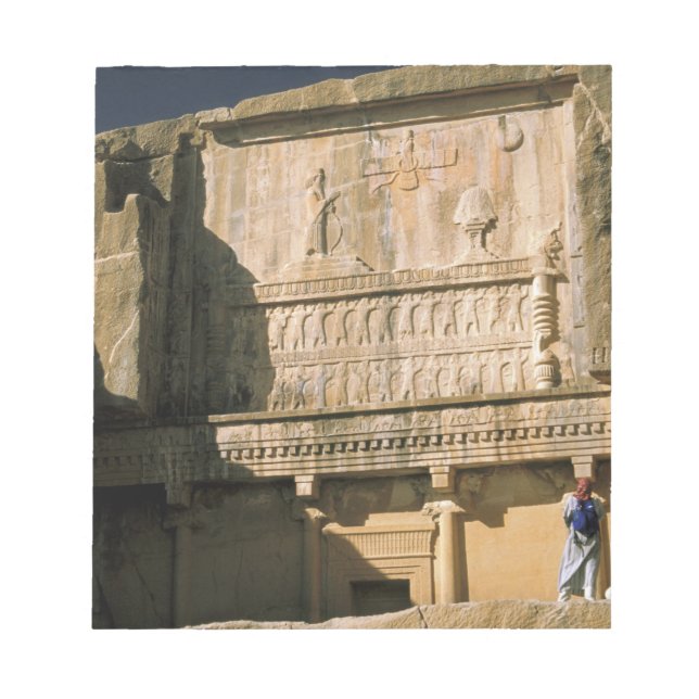 Asien, Iran, Persepolis.Grav för Darius den store. Anteckningsblock (Framsida)
