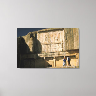 Asien, Iran, Persepolis.Grav för Darius den store. Canvastryck