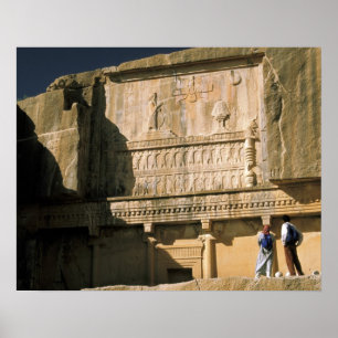 Asien, Iran, Persepolis.Grav för Darius den store. Poster