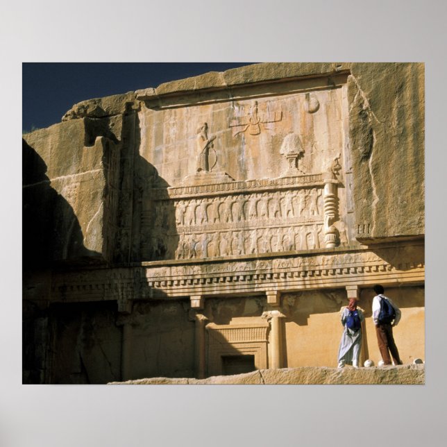 Asien, Iran, Persepolis.Grav för Darius den store. Poster (Framsidan)