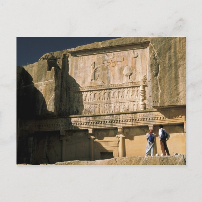 Asien, Iran, Persepolis.Grav för Darius den store. Vykort (Framsida)