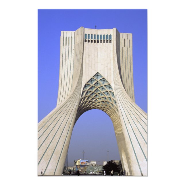 Asien, Iran, Teheran. Frihetsmonumentet i Azadi Fototryck (Framsidan)