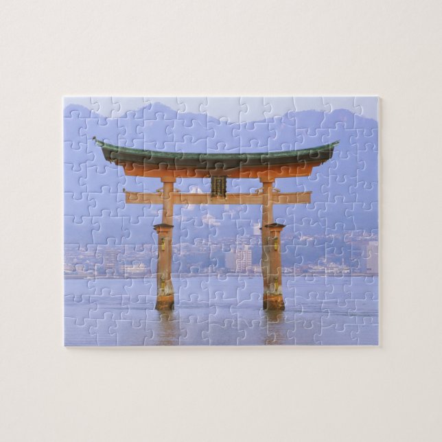 Asien, Japan, Hiroshima. Mivaiima. Torii-grind Pussel (Horisontell)