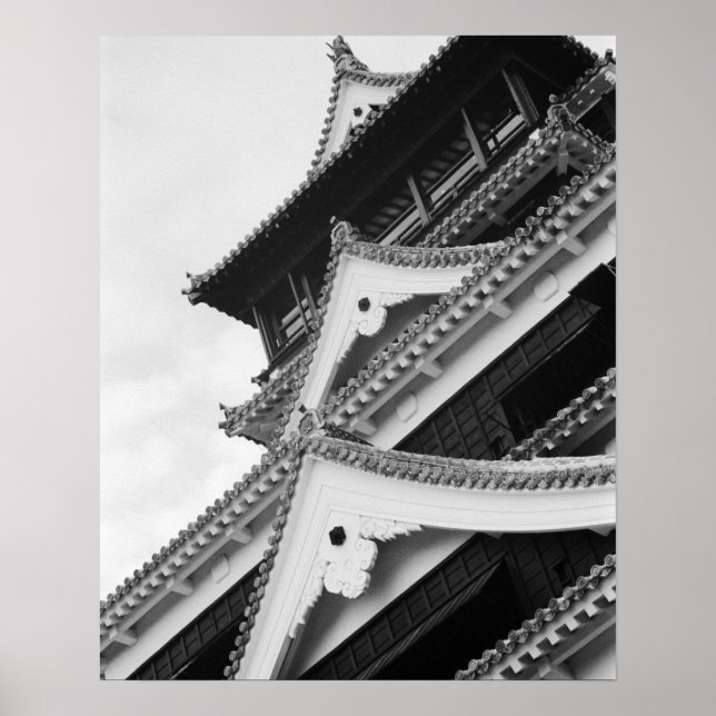 Asien, Japan, Kumamoto. Detalj av Kumamoto, Poster (Framsidan)
