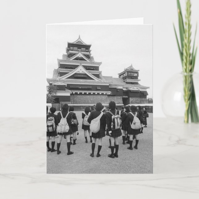 Asien, Japan, Kumamoto. Skolbarn i Kort (Framsida)