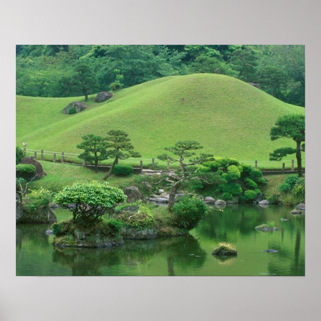 Asien, Japan, Kumamoto, Suizenji Koen Poster (Framsidan)