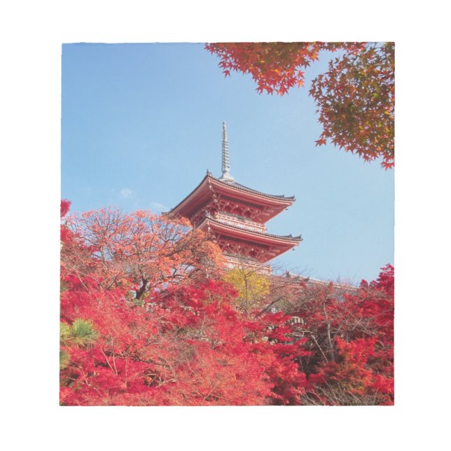 Asien, Japan, Kyoto. Höstfärg Anteckningsblock (Framsida)