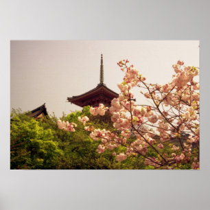 Asien, Japan, Kyoto, Kiyomizu-templet i vår Poster