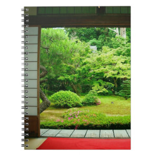 Asien, Japan, Kyoto. Zen-trädgård 2 Anteckningsbok Med Spiral