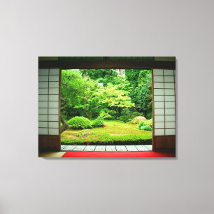 Asien, Japan, Kyoto. Zen-trädgård 2 Canvastryck