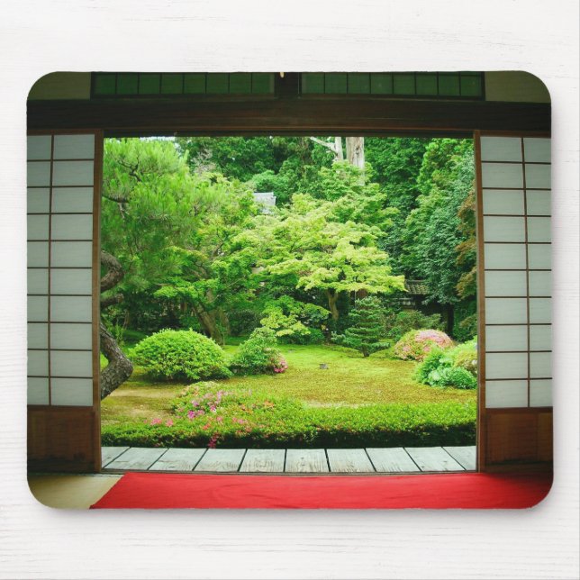 Asien, Japan, Kyoto. Zen-trädgård 2 Musmatta (Framsidan)
