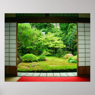 Asien, Japan, Kyoto. Zen-trädgård 2 Poster