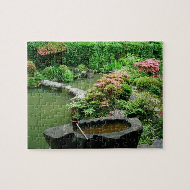 Asien, Japan, Kyoto. Zen-trädgård Pussel (Horisontell)