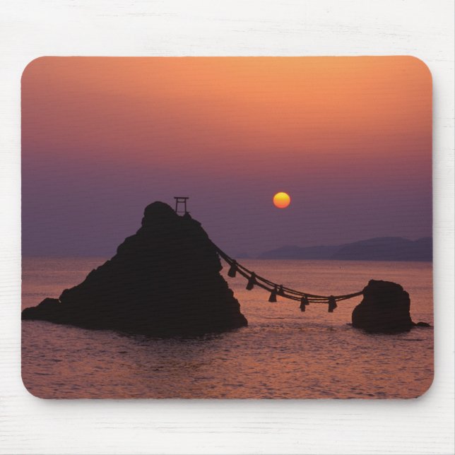 Asien, Japan, Mie, Futamigaura vid Dawn Musmatta (Framsidan)