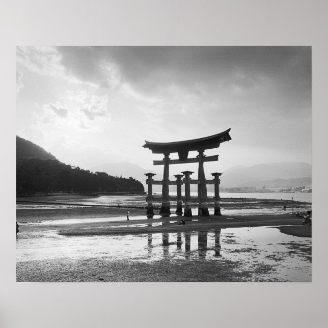 Asien, Japan, Myajima. Torri Grind Poster (Framsidan)