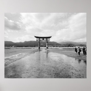 Asien, Japan, Myajima. Torri-grinden Poster