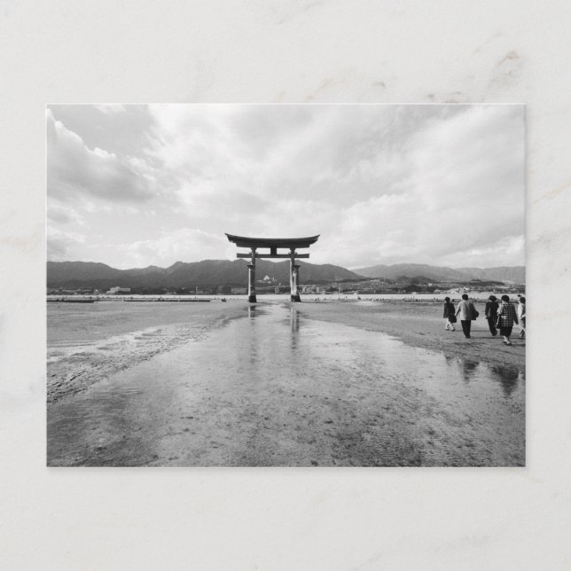 Asien, Japan, Myajima. Torri-grinden Vykort (Framsida)