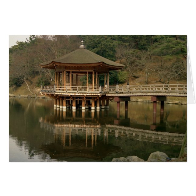 Asien, Japan, Nara, tempel i Nara Hälsningskort (Framsidan Horizontal)