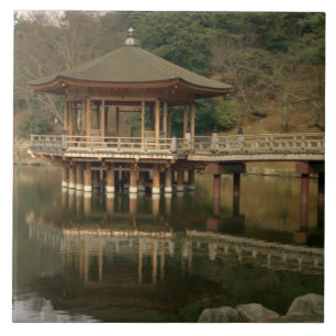 Asien, Japan, Nara, Tempels i Nara Kakelplatta