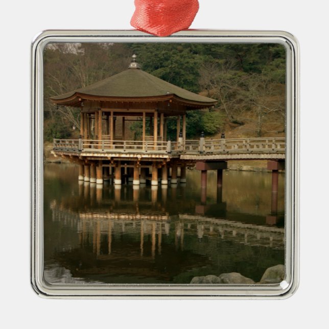 Asien, Japan, Nara, Temple i Nara Julgransprydnad Metall (Framsidan)